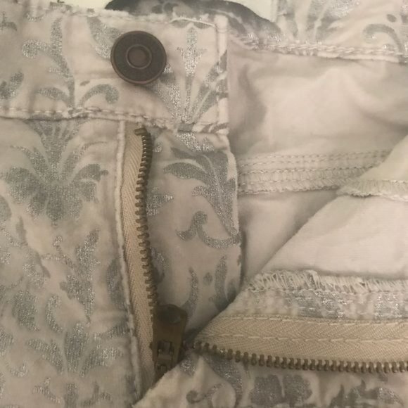 Abercrombie & Fitch Floral Metallic Baroque Skinny Jeans Pants Size 2 - Picture 8 of 8